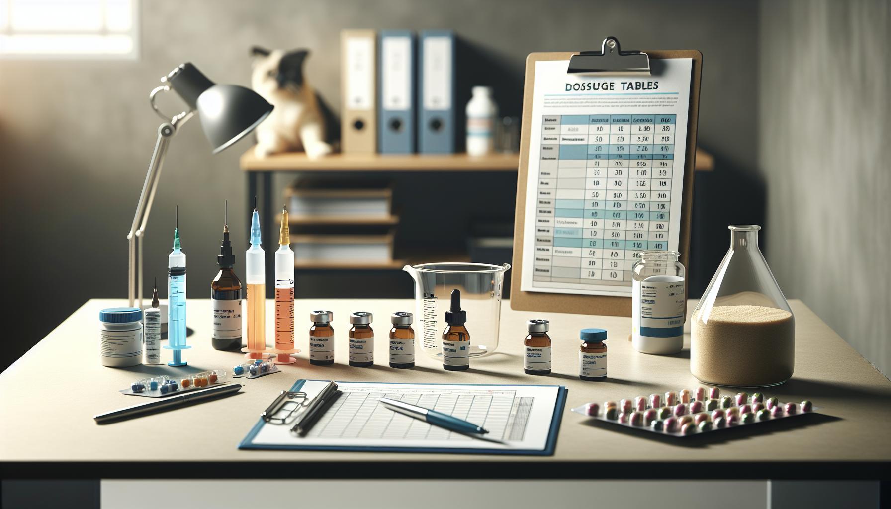 Doseringstabeller för olika djurtyper